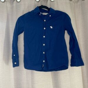 ABERCROMBIE & FITCH BLUE BUTTON DOWN BOYS SHIRT (7/8)